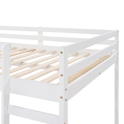 Full Loft Bed With Slide, Multifunctional Design - White - The Sleep Loft - Online Mattress Showroom NYC