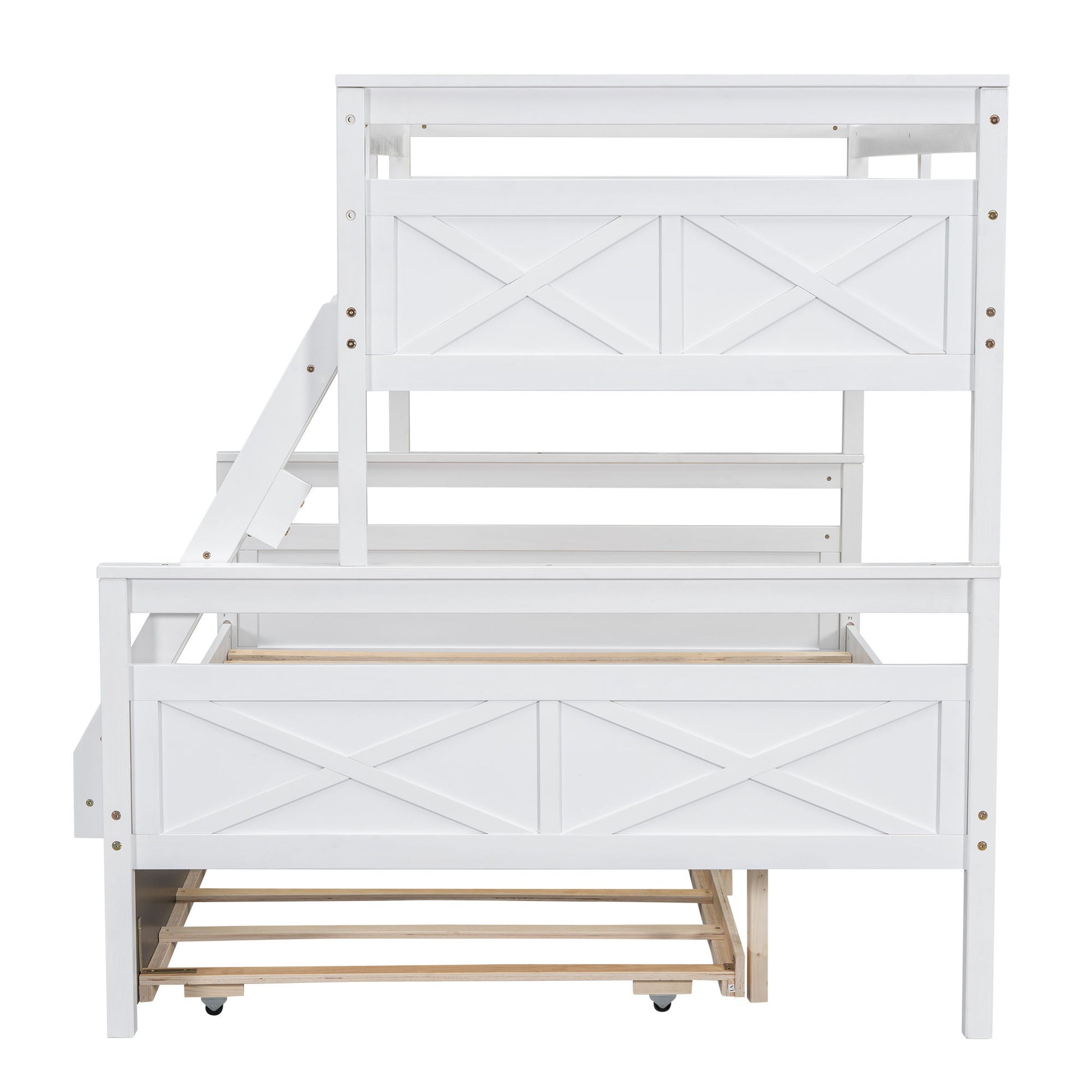 Bunk Bed With Ladder And Safety Guardrail - The Sleep Loft - Online Mattress Showroom NYC