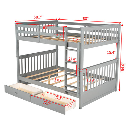 Bunk Bed With Ladders And 2 Storage Drawers - The Sleep Loft - Online Mattress Showroom NYC