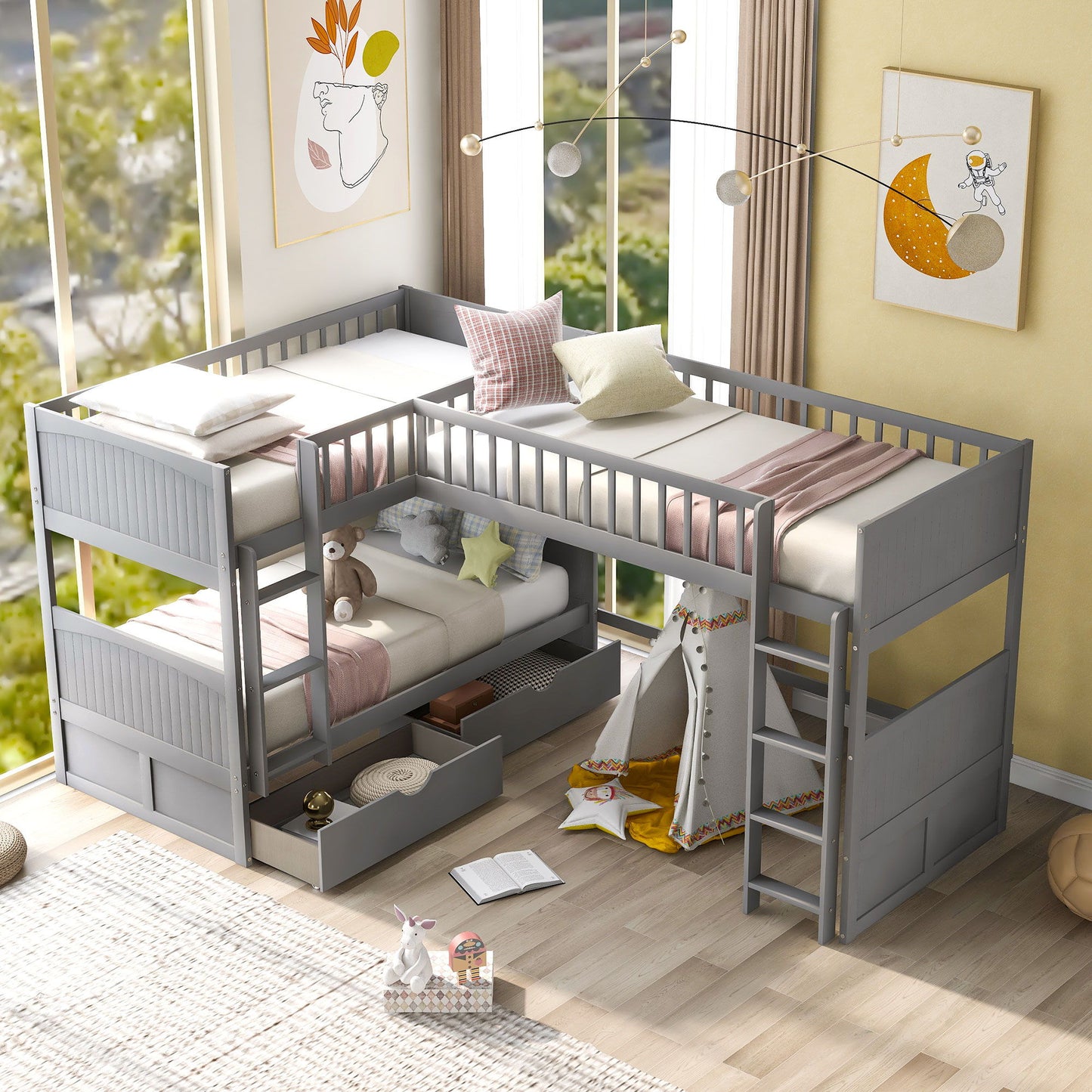 Bunk Bed With Loft And 2 Drawers - The Sleep Loft - Online Mattress Showroom NYC