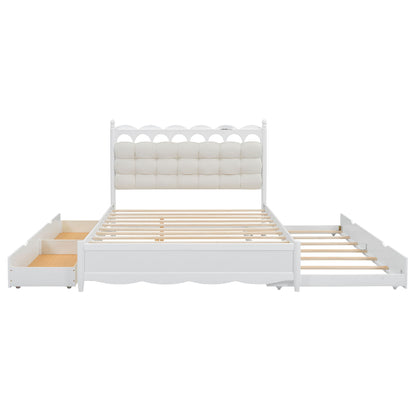 Storage Platform Bed, With 2 Big Drawers, Trundle, One Set Of Sockets & USB Ports - The Sleep Loft - Online Mattress Showroom NYC