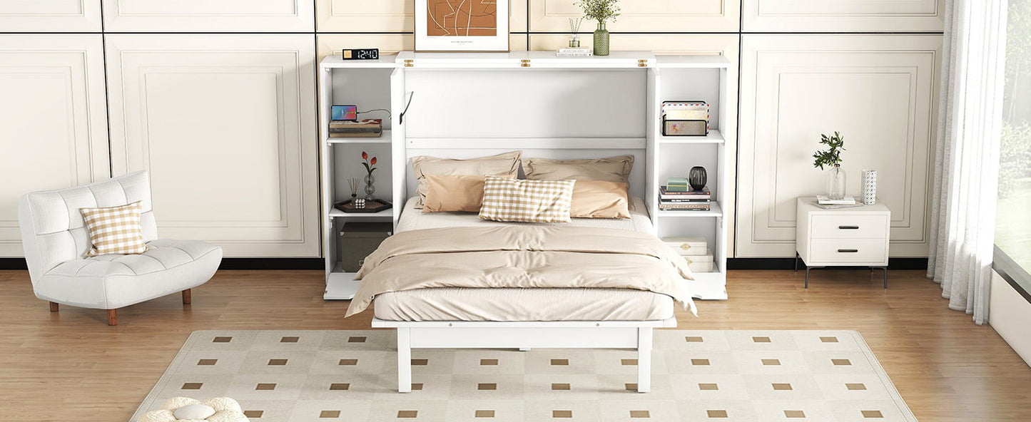 Murphy Bed With Shelves, Drawers And USB Ports - The Sleep Loft - Online Mattress Showroom NYC
