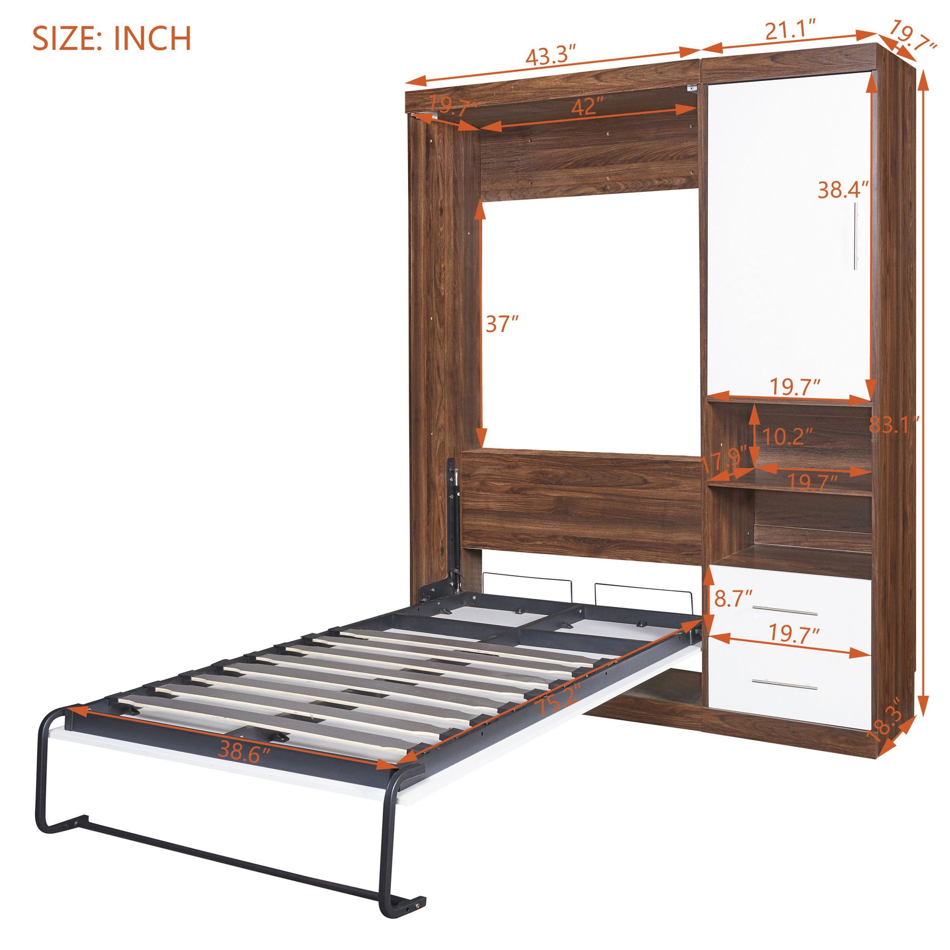 Murphy Wall Bed With Cabinet - The Sleep Loft - Online Mattress Showroom NYC