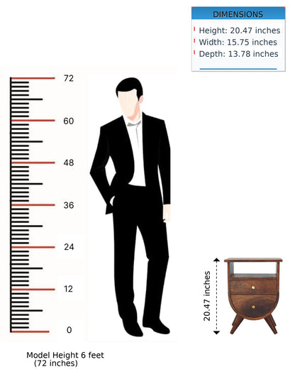 Split - Bedside Table - Chestnut - The Sleep Loft - Online Mattress Showroom NYC