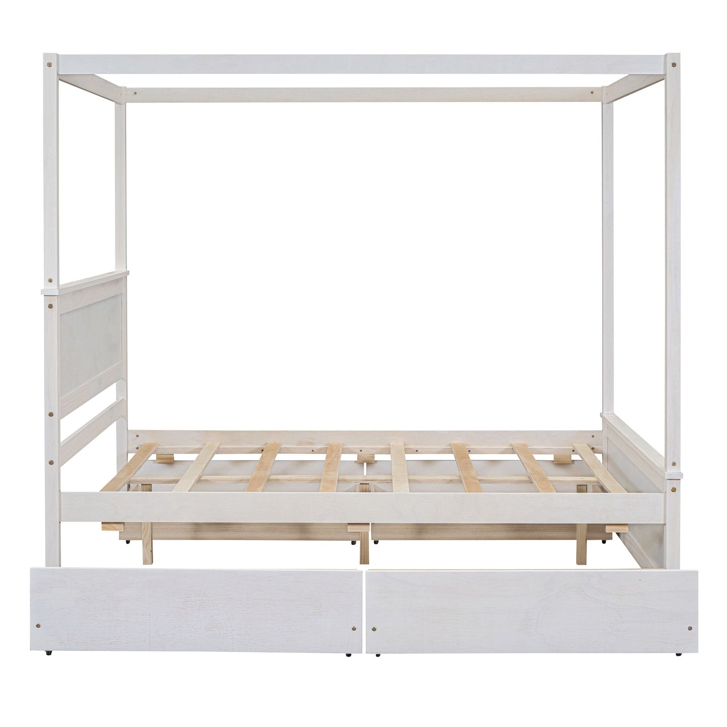Canopy Platform Bed With Drawers, Support Slats, No Box Spring Needed - The Sleep Loft - Online Mattress Showroom NYC