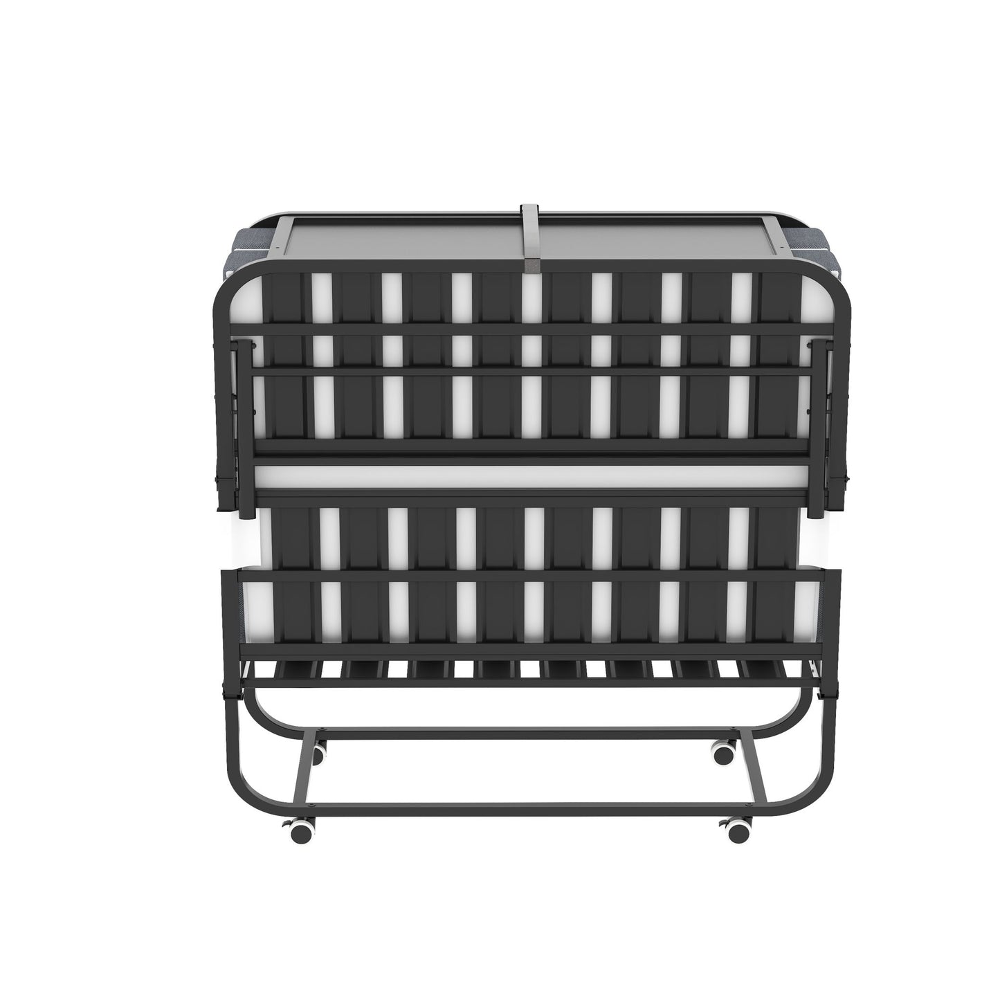 Twin Extra Long Folding Bed With Adjustable Headboard, Cot With Memory Foam Mattress - Black - The Sleep Loft - Online Mattress Showroom NYC