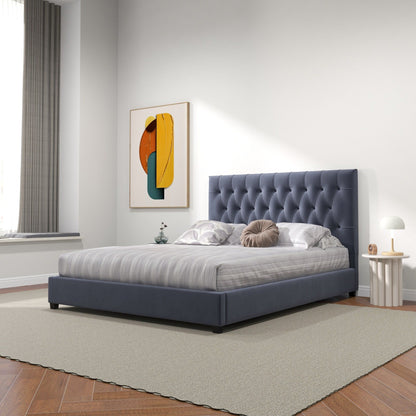 Donald - Mid-Century Modern Upholstered Platform Bed - The Sleep Loft - Online Mattress Showroom NYC