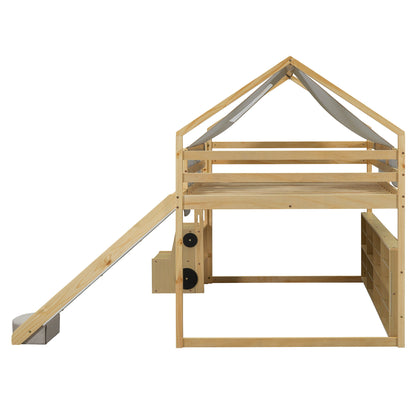 Loft Bed With House Shaped Frame And Tent - The Sleep Loft - Online Mattress Showroom NYC