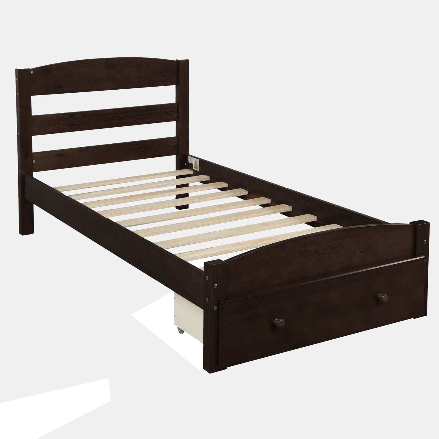 Platform Bed Frame With Storage Drawer And Wood Slat Support No Box Spring Needed - The Sleep Loft - Online Mattress Showroom NYC