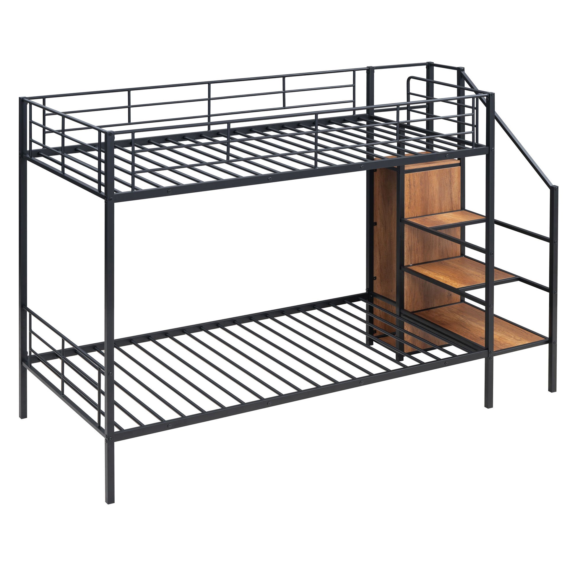 Bunk Bed With Lateral Storage Ladder And Wardrobe - The Sleep Loft - Online Mattress Showroom NYC