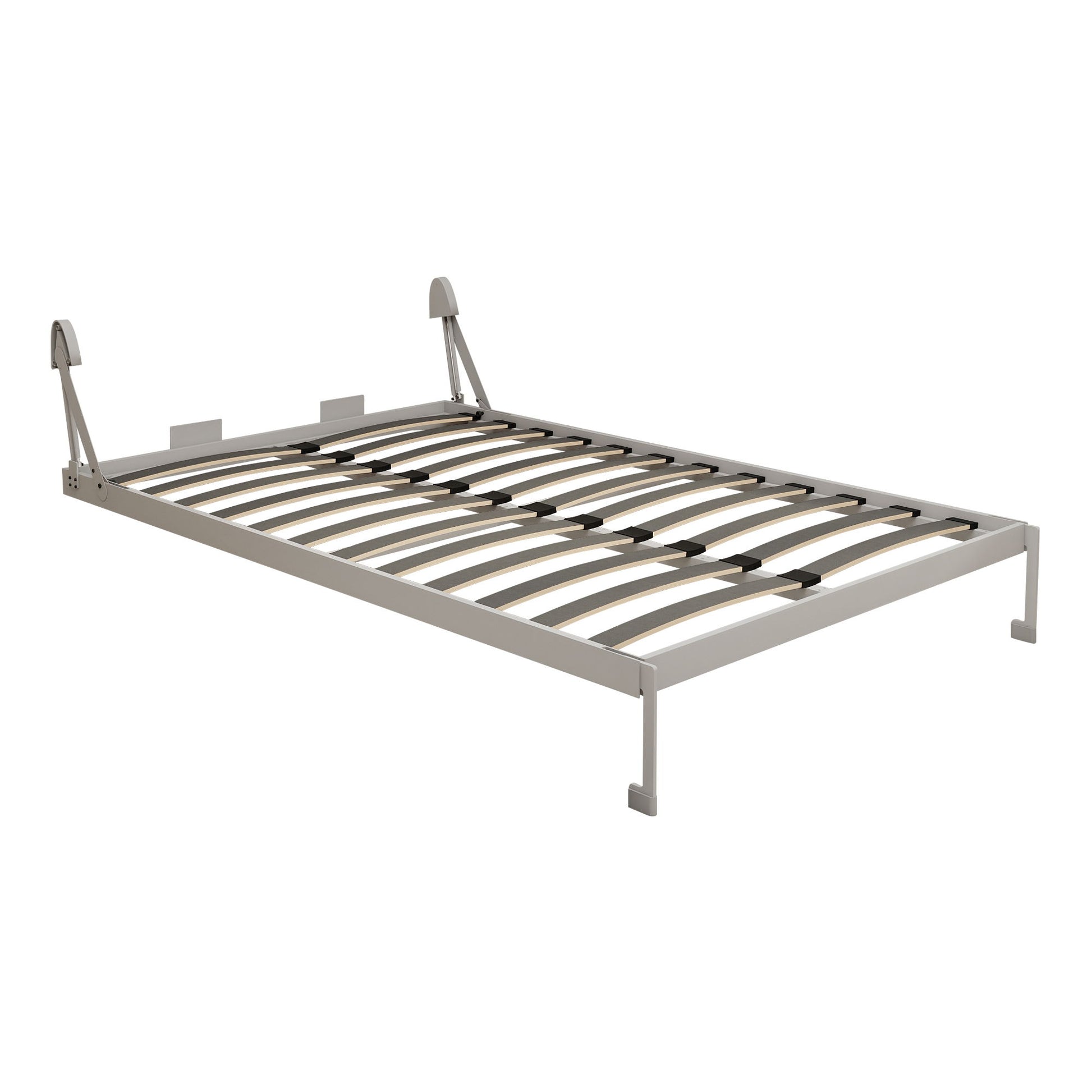 Queen Size Vertical Murphy Wall Cabinet Folding Bed With Automatic Legs - Gray - The Sleep Loft - Online Mattress Showroom NYC