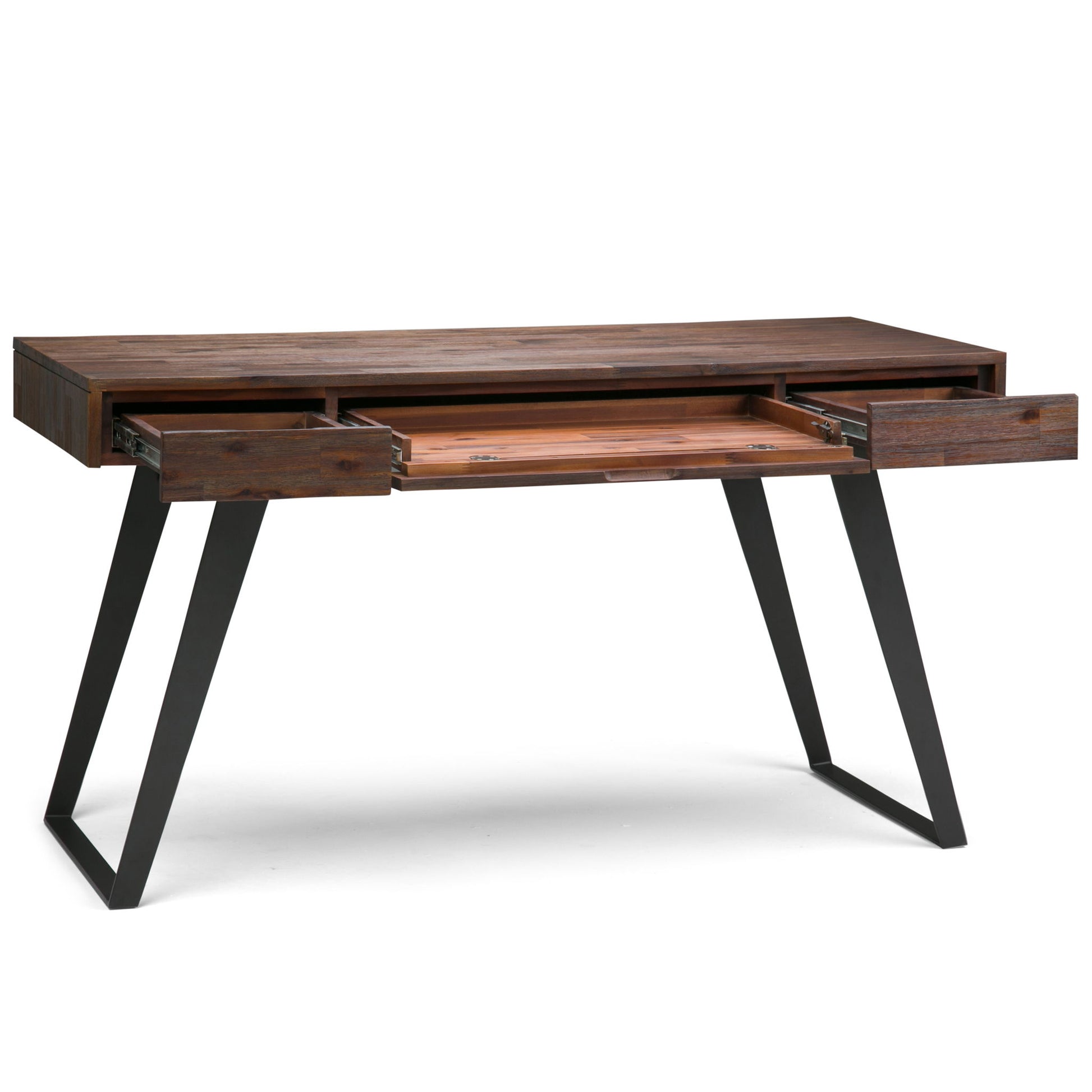 Lowry - Desk - Distressed Charcoal Brown - The Sleep Loft - Online Mattress Showroom NYC