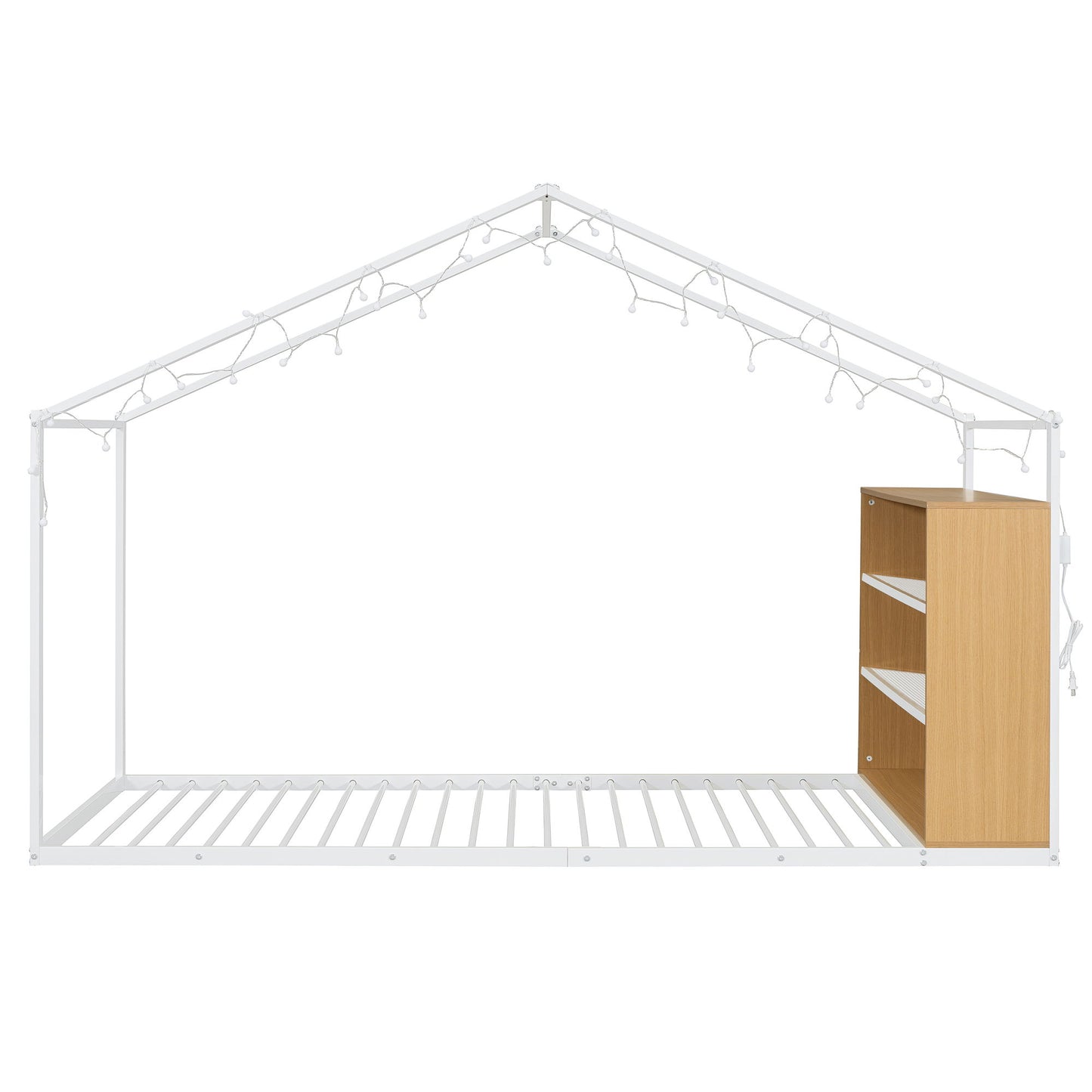Bed House Frame With Shelves And Lights - The Sleep Loft - Online Mattress Showroom NYC