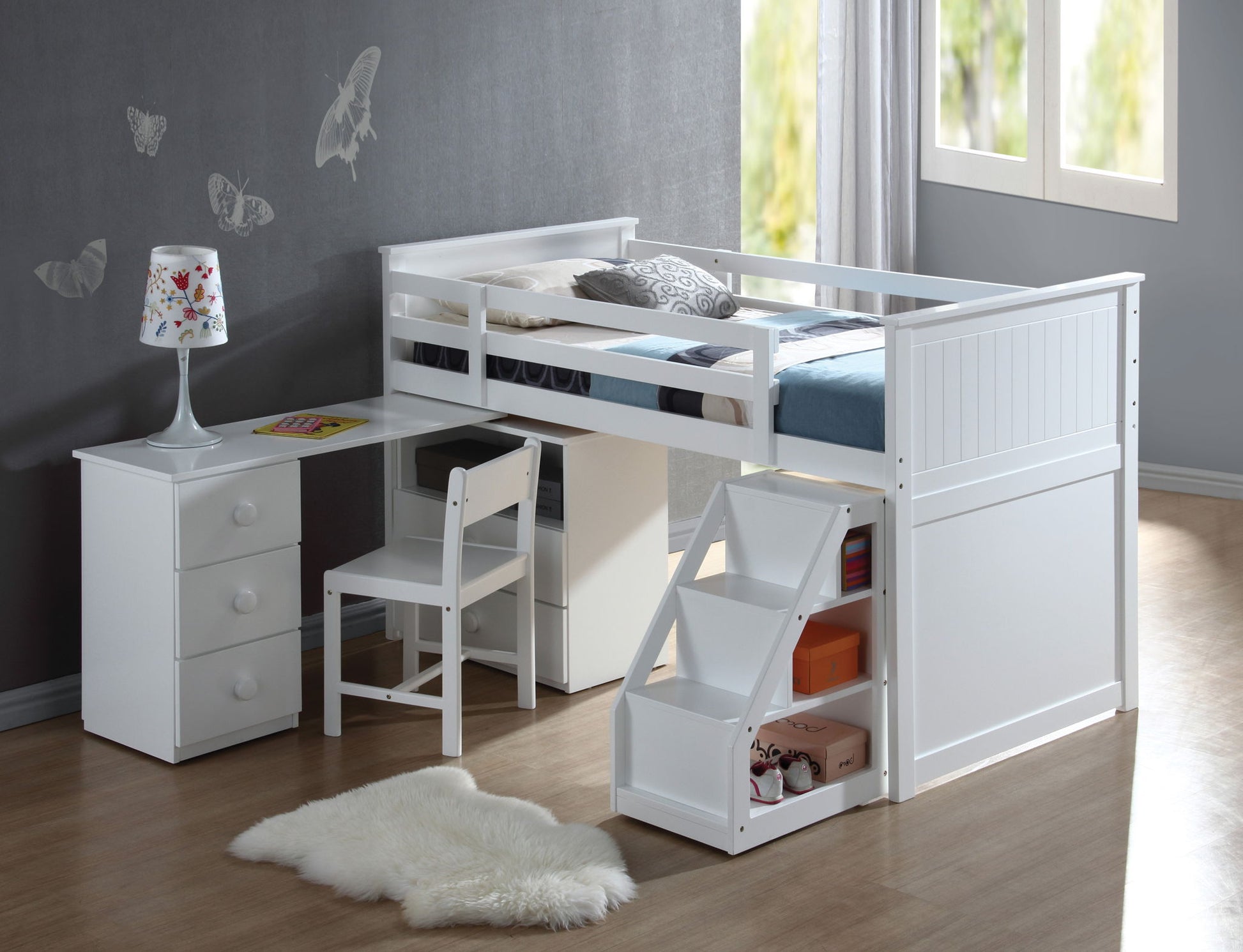 Wyatt - Twin Loft Bed Set - White - The Sleep Loft - Online Mattress Showroom NYC