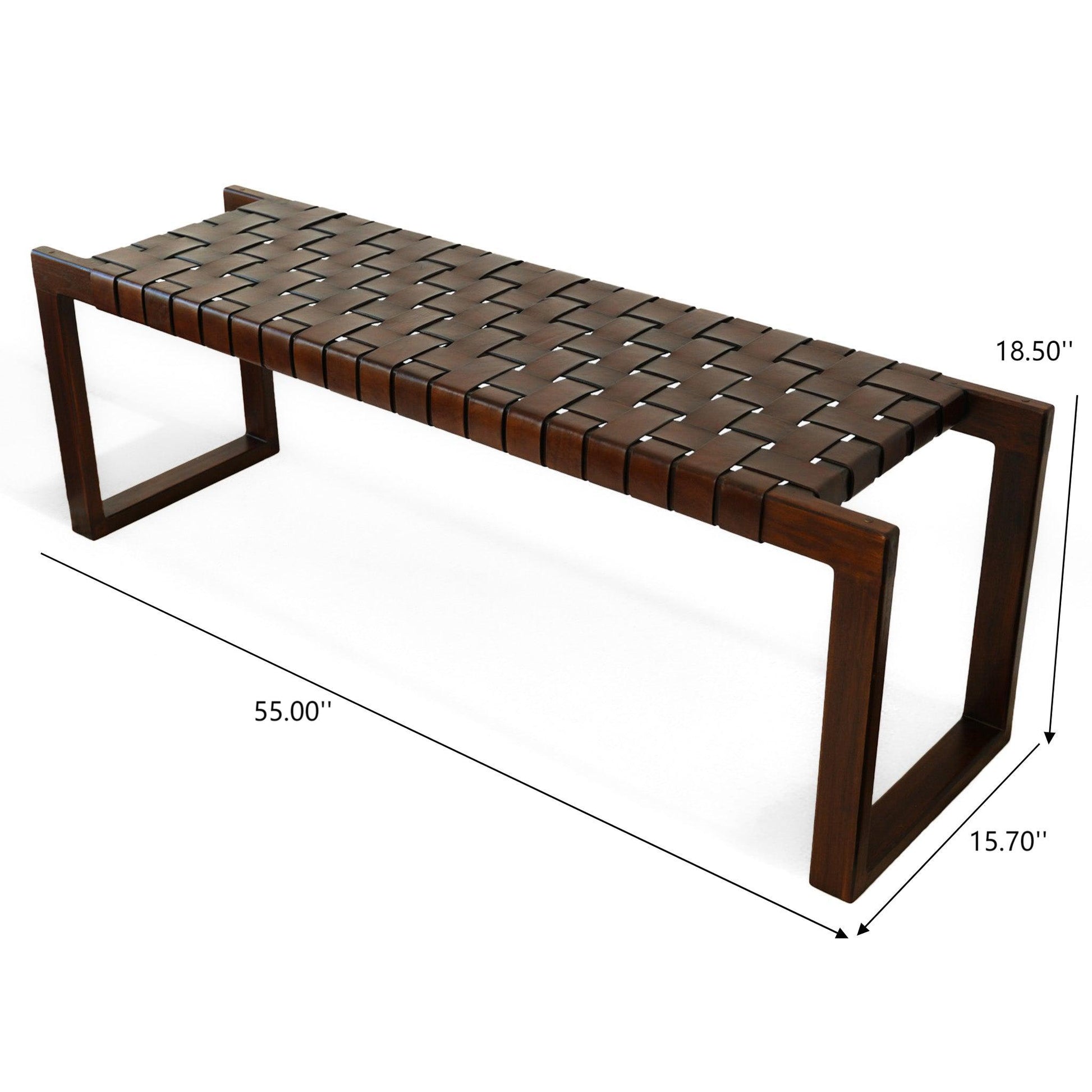 Christina - Bench - Cognac / Dark Brown / Tan - The Sleep Loft - Online Mattress Showroom NYC