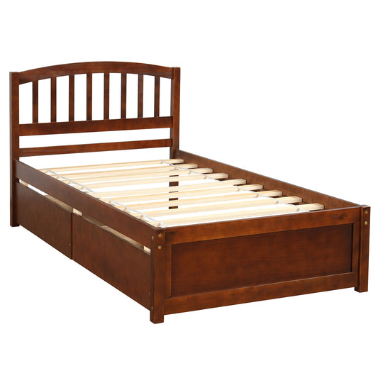 Platform Storage Bed Wood Bed Frame With Two Drawers And Headboard - The Sleep Loft - Online Mattress Showroom NYC
