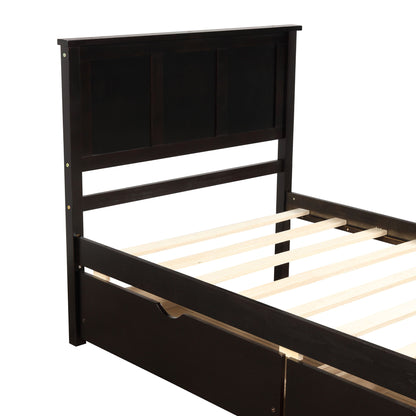 Platform Storage Bed With 2 Wheel Base Drawers - The Sleep Loft - Online Mattress Showroom NYC