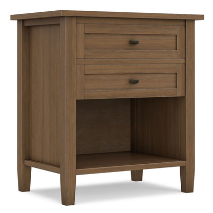 Warm Shaker - Bedside Table With 2 Drawers - Brown - The Sleep Loft - Online Mattress Showroom NYC