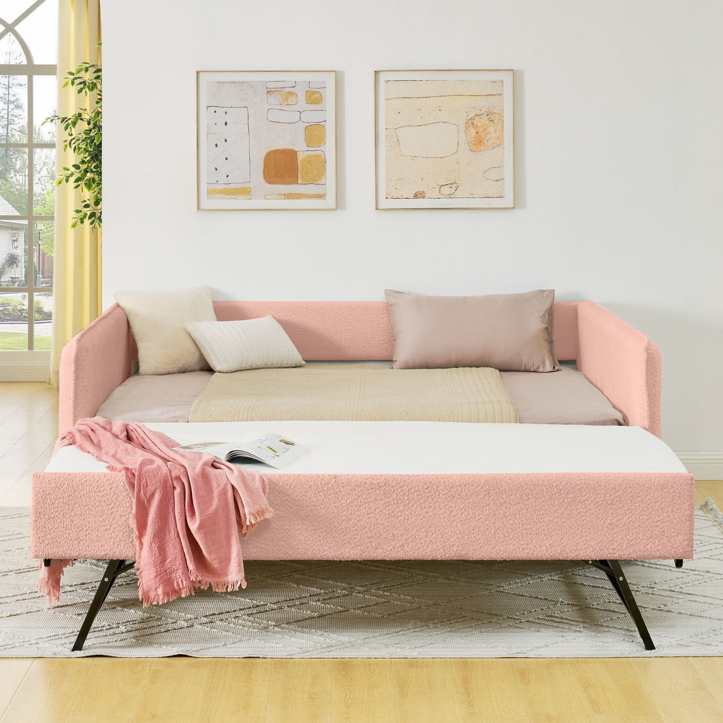 Upholstered Daybed With Pop Up Trundle - The Sleep Loft - Online Mattress Showroom NYC