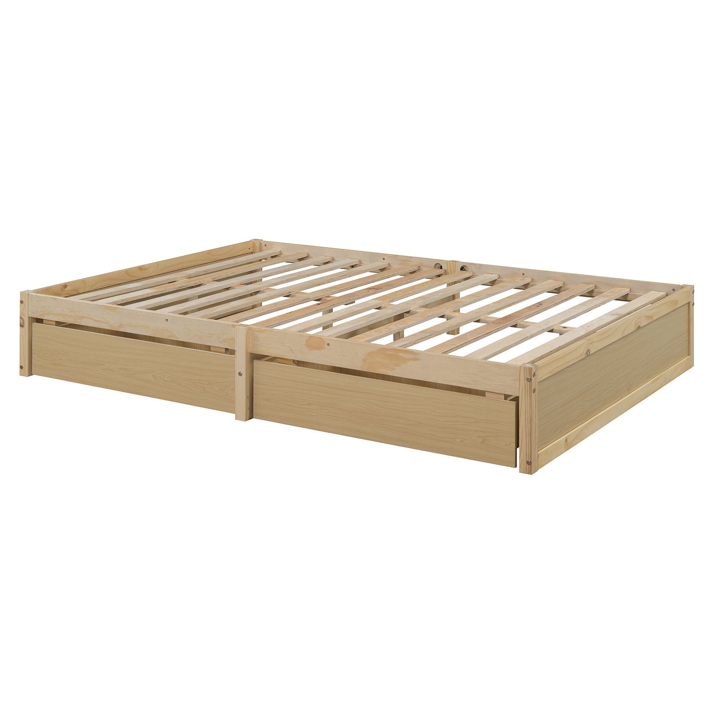 Daybed With Fence Guardrails And 2 Drawers, Split Into Independent Floor Bed & Daybed - The Sleep Loft - Online Mattress Showroom NYC