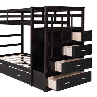 Bunk Bed With Trundle And Staircase - The Sleep Loft - Online Mattress Showroom NYC