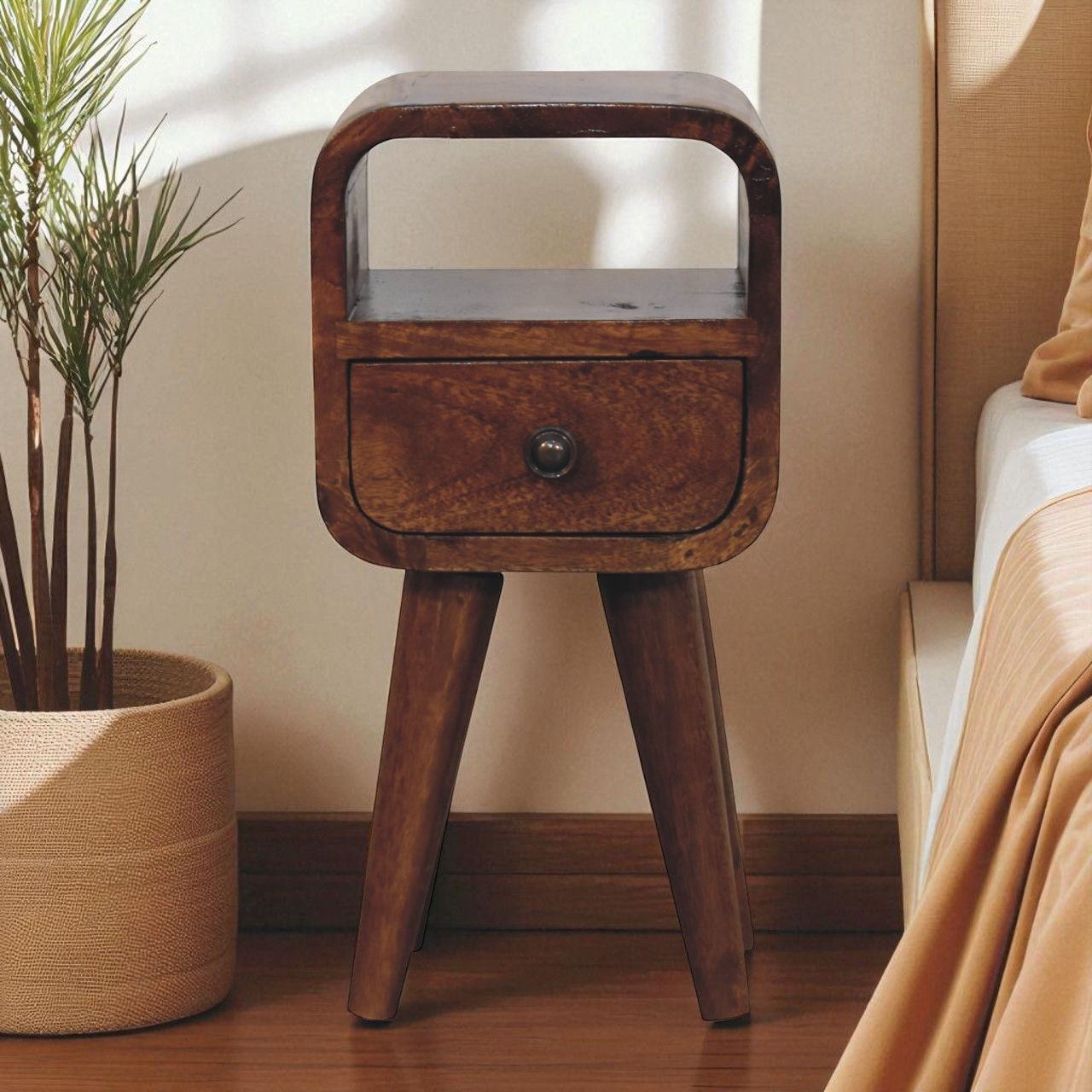 Mini Open Bedside Nightstand - The Sleep Loft - Online Mattress Showroom NYC
