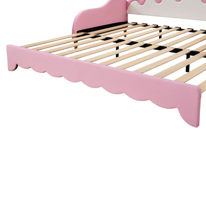 Extending Daybed With LED Lights, Modern Upholstered Princess Daybed With Crown Headboard - The Sleep Loft - Online Mattress Showroom NYC