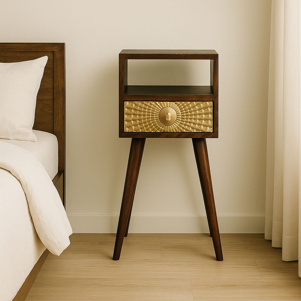 Eden - Mini Nightstand - Chestnut - The Sleep Loft - Online Mattress Showroom NYC