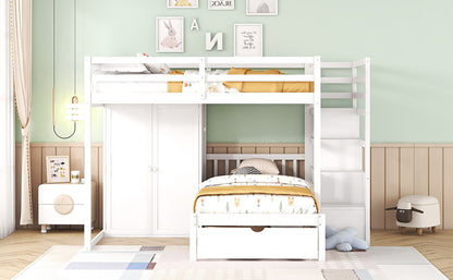 Bunk Bed With Wardrobe, Drawers - The Sleep Loft - Online Mattress Showroom NYC