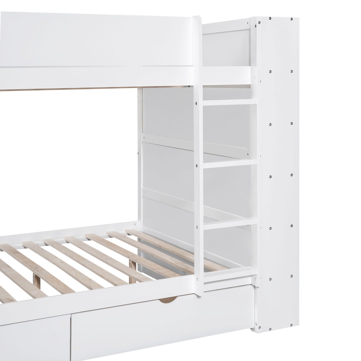 Bunk Bed With 2 Drawers And Multi Layer Cabinet - The Sleep Loft - Online Mattress Showroom NYC