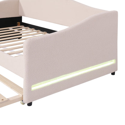 Design Upholstered Daybed With Light And Trundle - The Sleep Loft - Online Mattress Showroom NYC