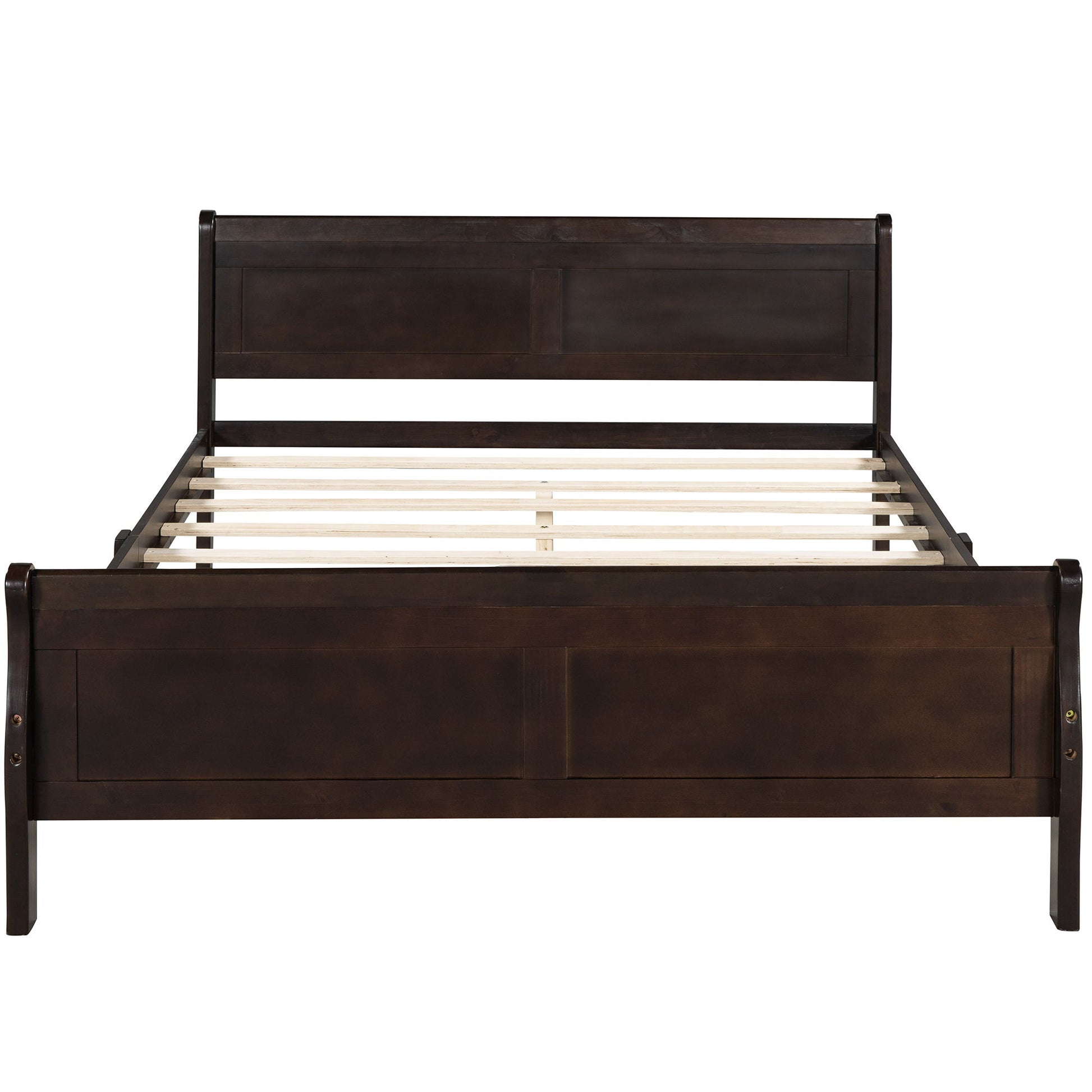 Platform Bed Frame Mattress Foundation Sleigh Bed With Headboard / Footboard / Wood Slat Suppor - The Sleep Loft - Online Mattress Showroom NYC