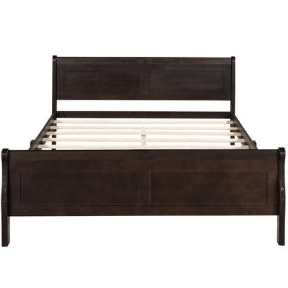 Platform Bed Frame Mattress Foundation Sleigh Bed With Headboard / Footboard / Wood Slat Suppor - The Sleep Loft - Online Mattress Showroom NYC