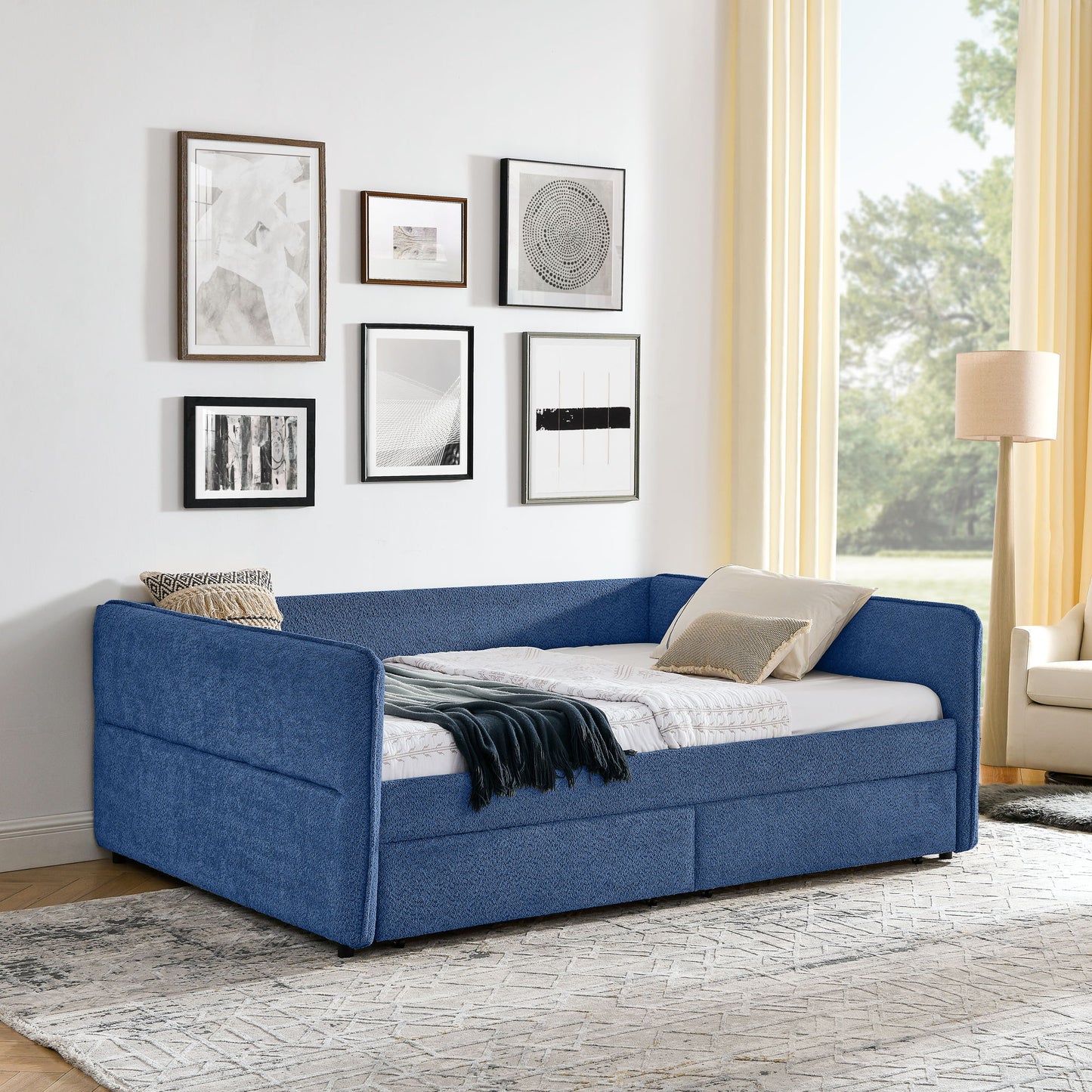 Upholstered Daybed & 2 Drawers - The Sleep Loft - Online Mattress Showroom NYC