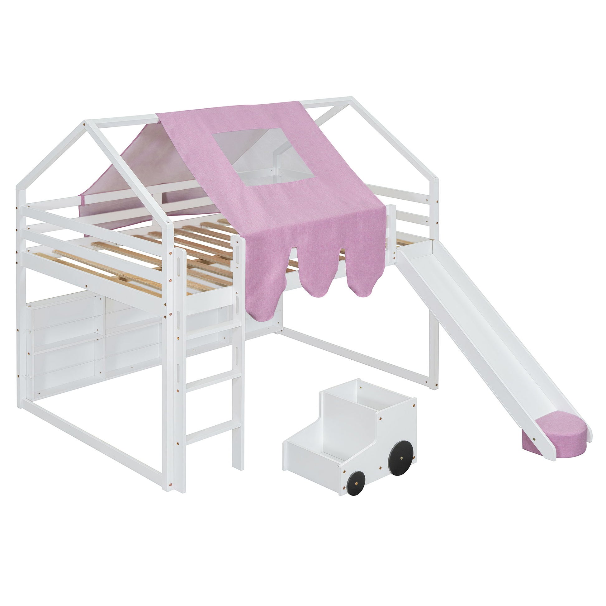 Loft Bed With House Shaped Frame And Tent - The Sleep Loft - Online Mattress Showroom NYC