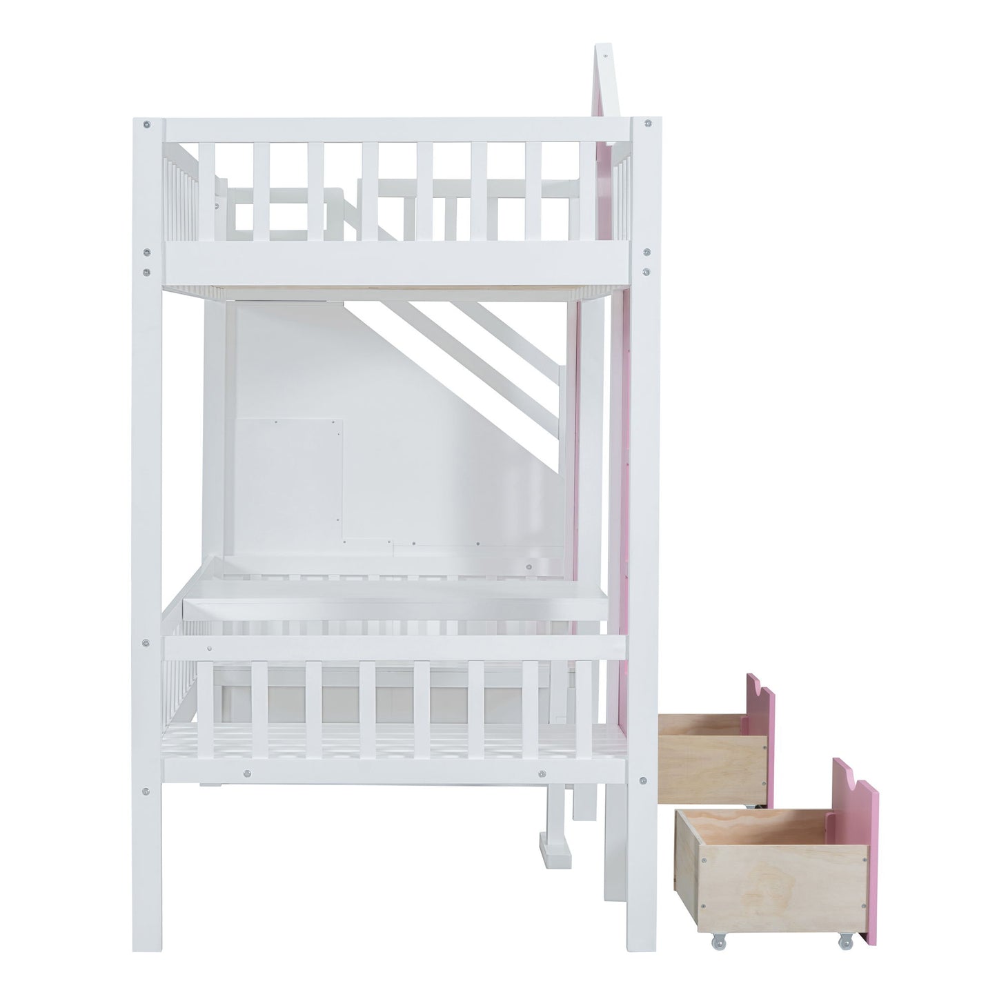 Twin Over Twin Bunk Bed With Changeable Table, Bunk Bed Turn Into Upper Bed And Down Desk - The Sleep Loft - Online Mattress Showroom NYC