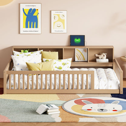 Floor Bed With Storage Cabinets And USB Ports - The Sleep Loft - Online Mattress Showroom NYC