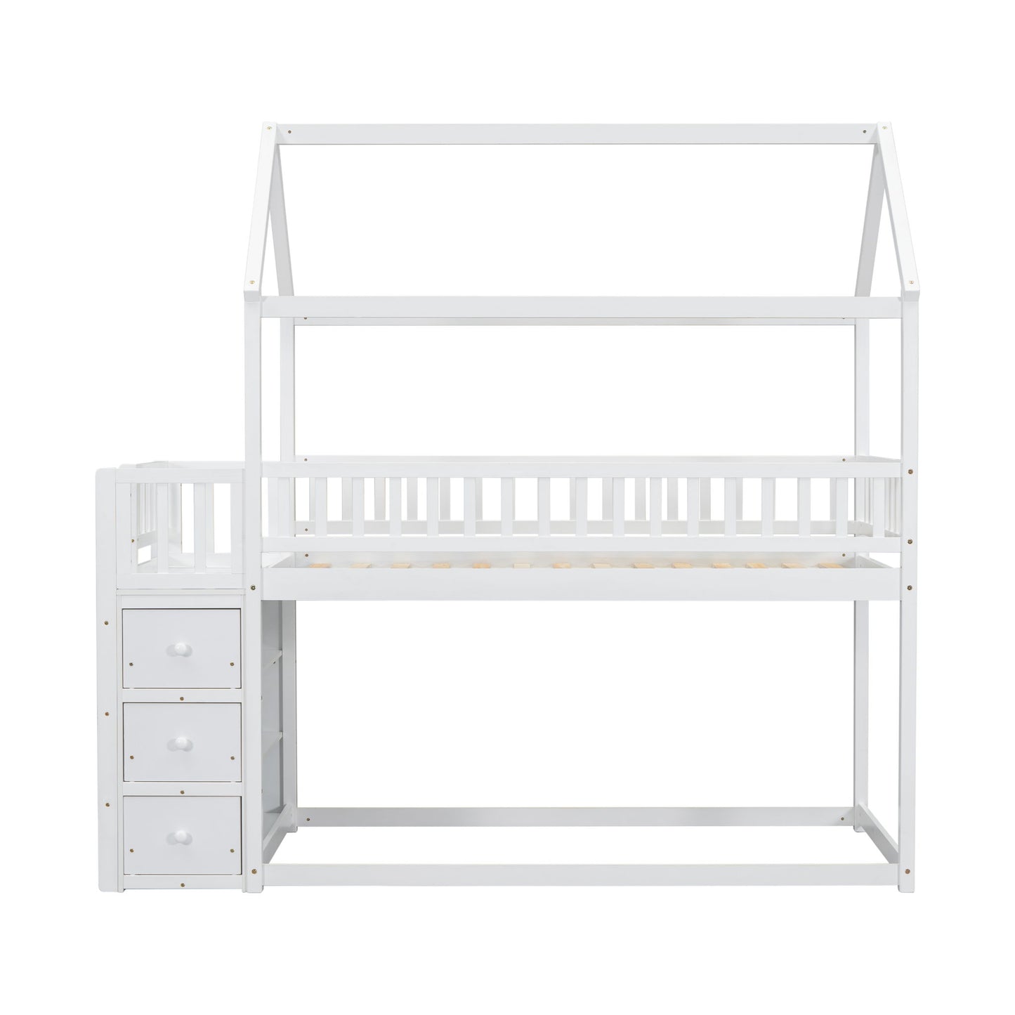 Bunk Bed With Shelves And Drawers, Storage Focused Design
