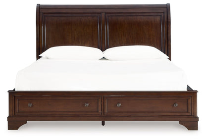 Trellington - King Sleigh Storage Bed - Brown - The Sleep Loft - Online Mattress Showroom NYC