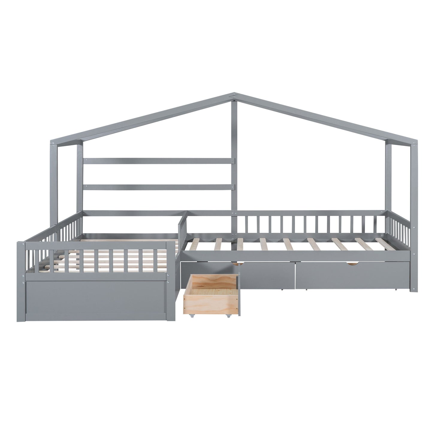 L Shape Platform Bed With 3 Storage Drawers - The Sleep Loft - Online Mattress Showroom NYC