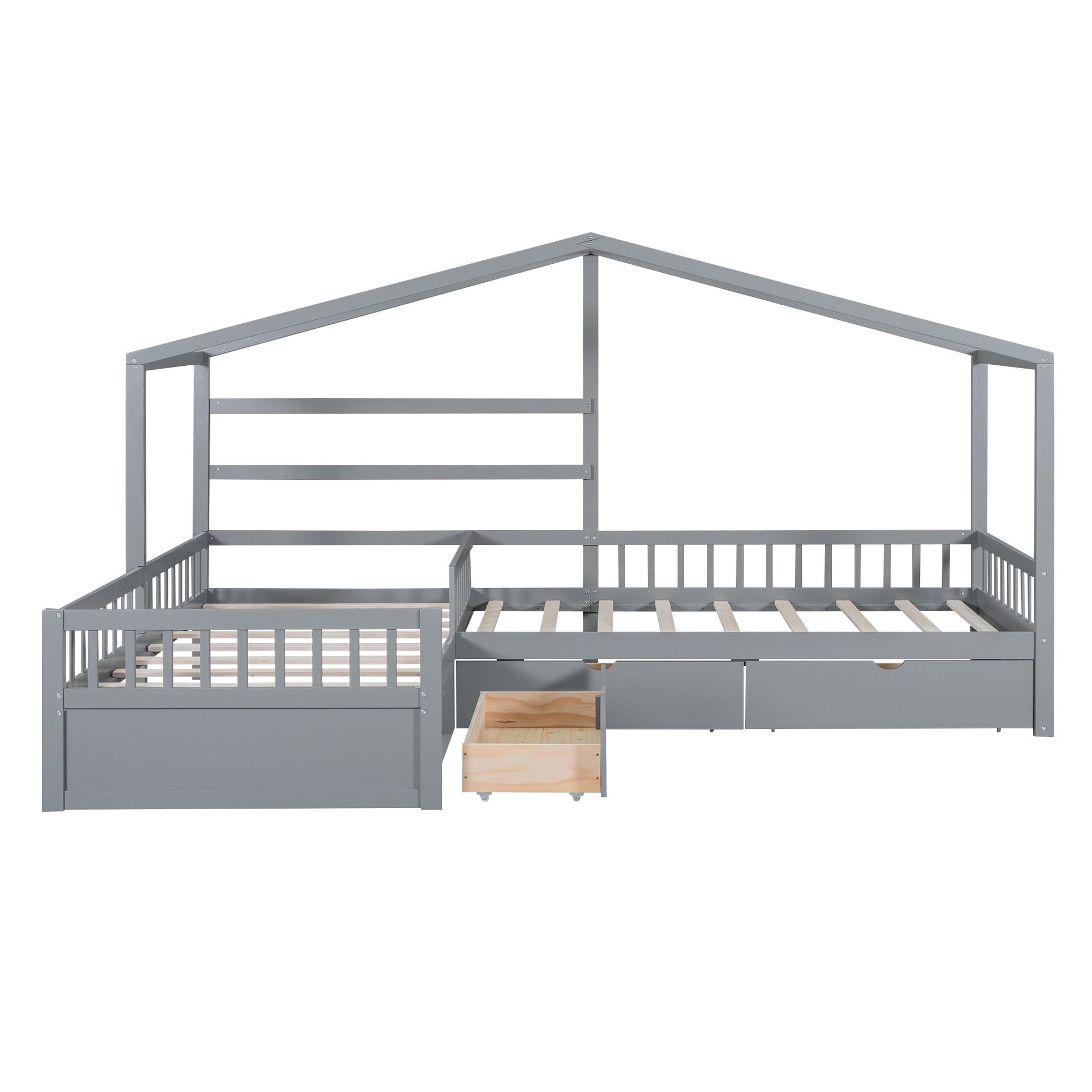 L Shape Platform Bed With 3 Storage Drawers - The Sleep Loft - Online Mattress Showroom NYC