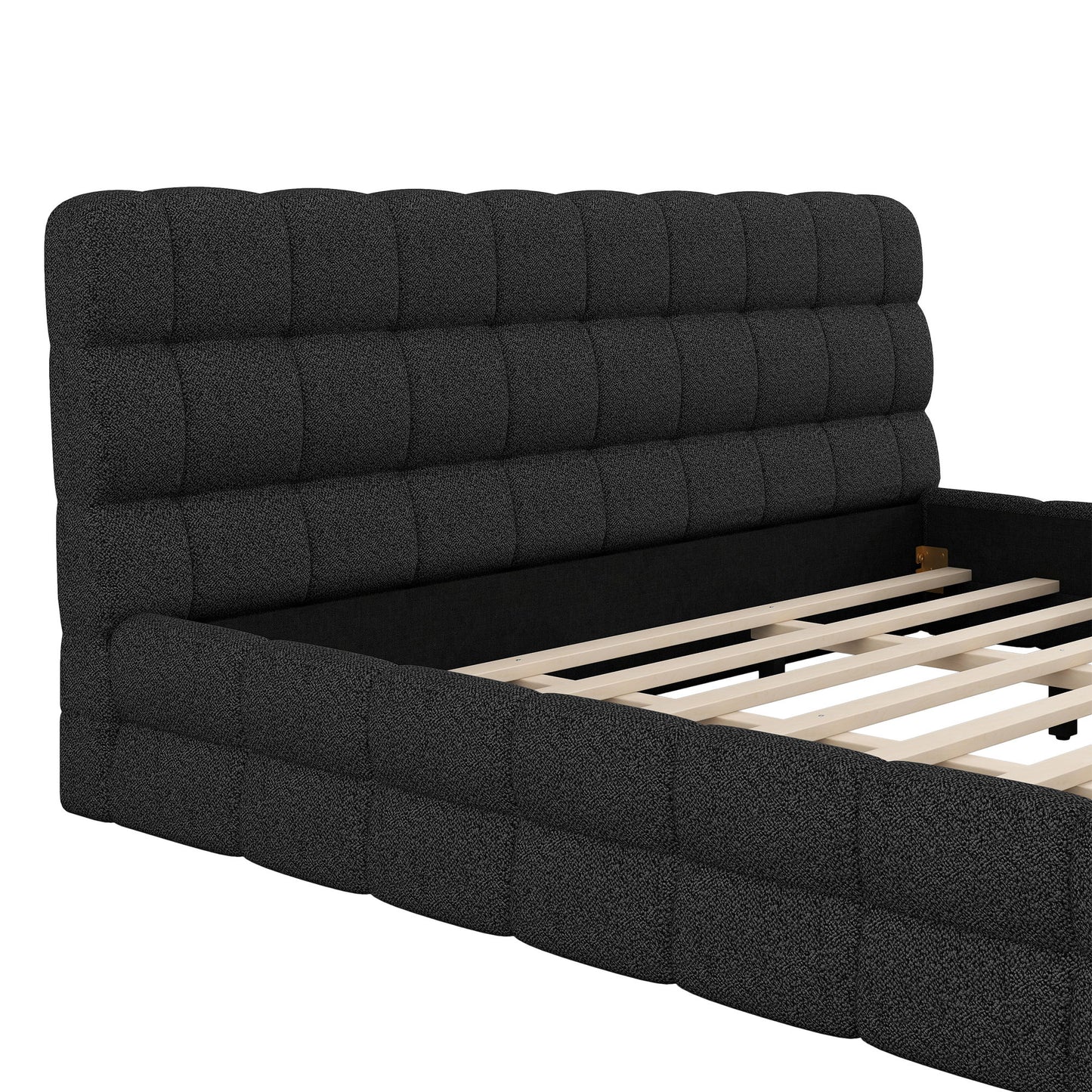 Upholstered Platform Bed With Headboard - The Sleep Loft - Online Mattress Showroom NYC