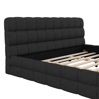 Upholstered Platform Bed With Headboard - The Sleep Loft - Online Mattress Showroom NYC