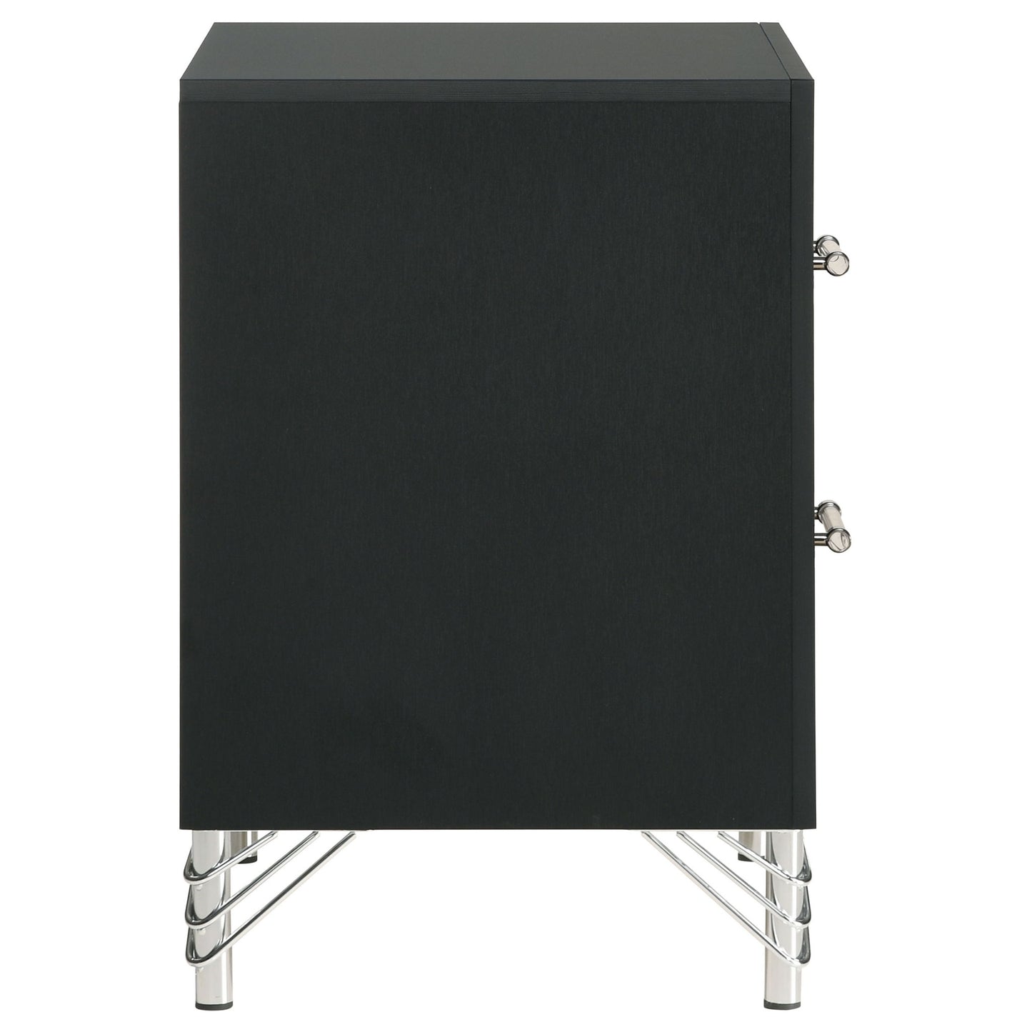 Malcolm - 2 Drawer Nightstand - Black - The Sleep Loft - Online Mattress Showroom NYC