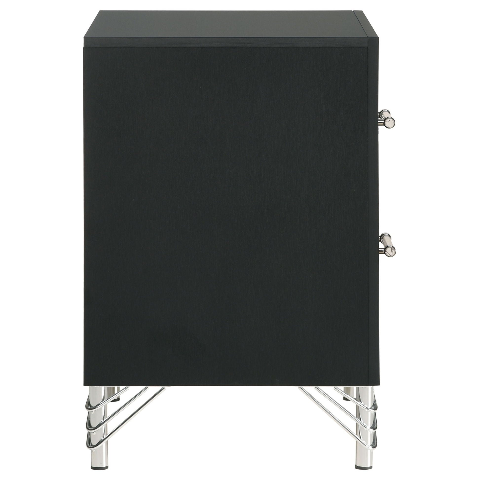 Malcolm - 2 Drawer Nightstand - Black - The Sleep Loft - Online Mattress Showroom NYC