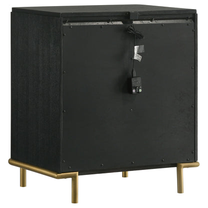 Anser - 3 Drawer Nightstand - Black - The Sleep Loft - Online Mattress Showroom NYC