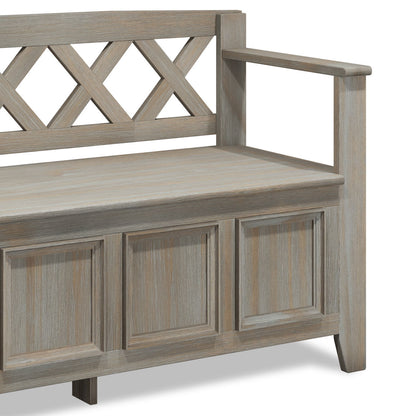 Amherst - Handcrafted Entryway Storage Bench - The Sleep Loft - Online Mattress Showroom NYC