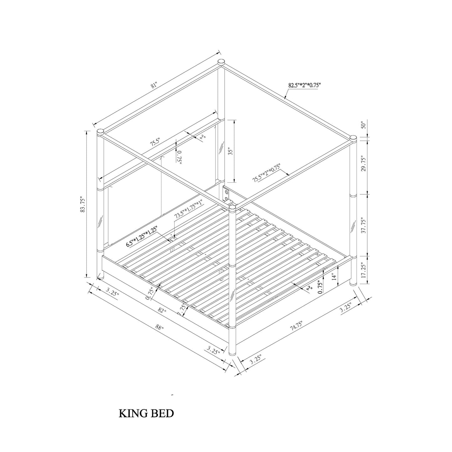 Malco - 4 Post Bed With Upholstered Headboard - The Sleep Loft - Online Mattress Showroom NYC
