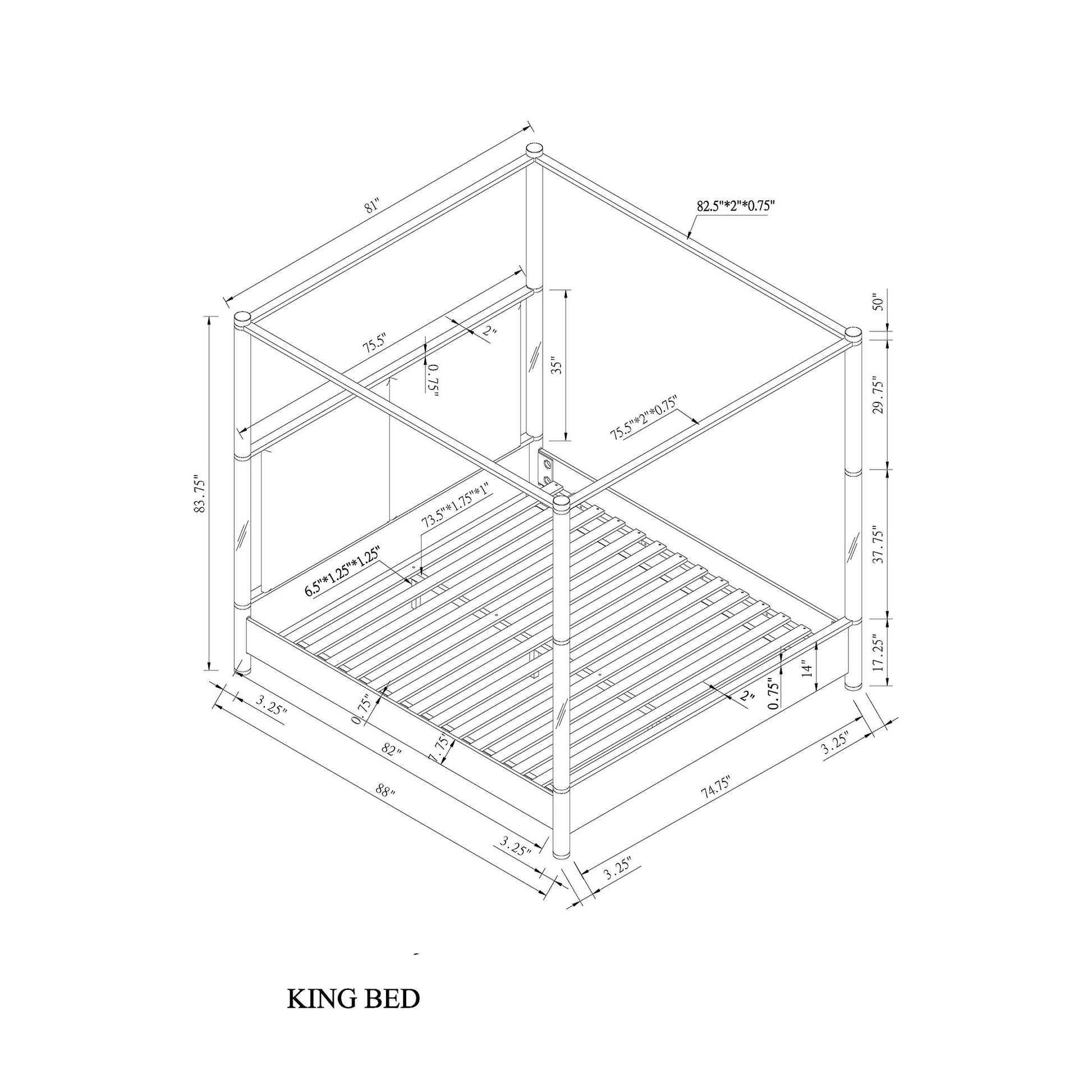 Malco - 4 Post Bed With Upholstered Headboard - The Sleep Loft - Online Mattress Showroom NYC