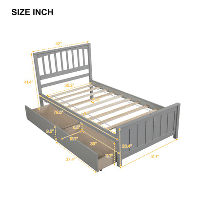 Platform Bed With Two Drawers - The Sleep Loft - Online Mattress Showroom NYC